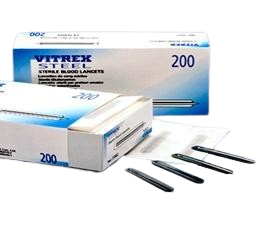 Steel Lancet, VITREX, 200 pcs.