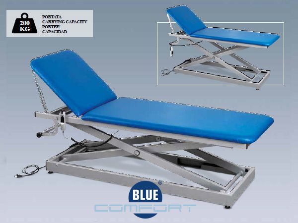 EXAMINATION COUCH 2 SECTIONS, Blue comfort