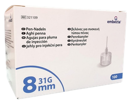 🎁️ [321109] Embecta™ Pen Needle 8mmx31G, 100gab